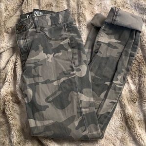 REWASH Camo Skinny Jeans